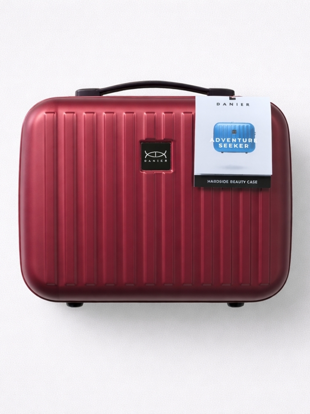 Danier Burgundy Hardside Beauty Case - Portable Travel Makeup Case